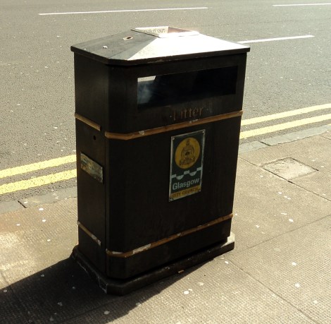 The rubbish is on fire.