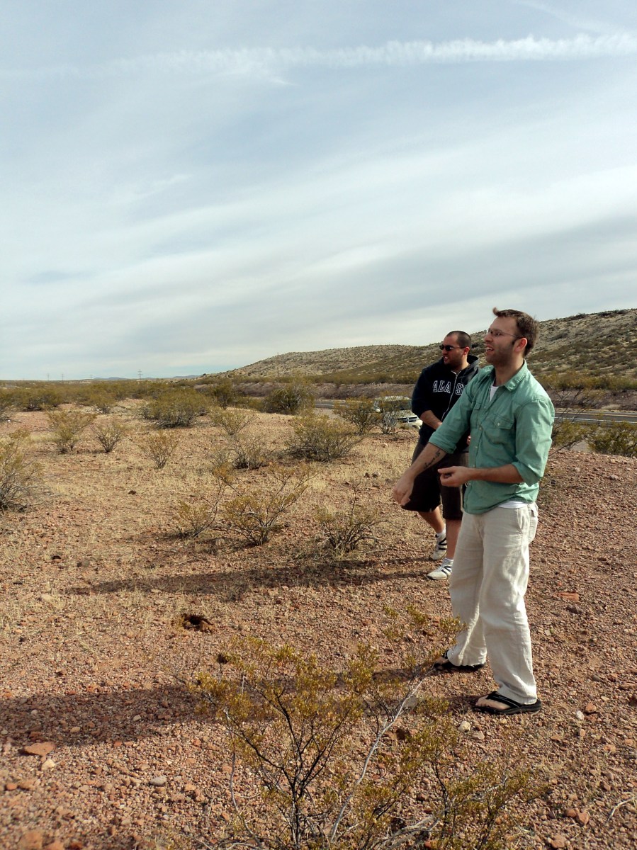 New Mexico - guys throwing rocks