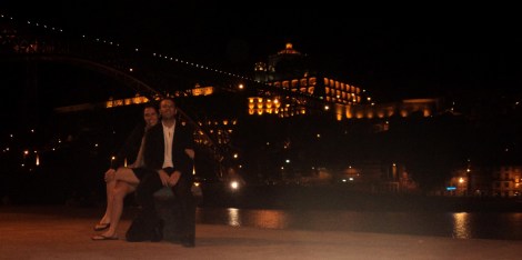 Porto waterfront at night