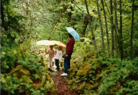 Oregon hike in the rain