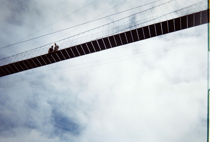View from below the bridge.
