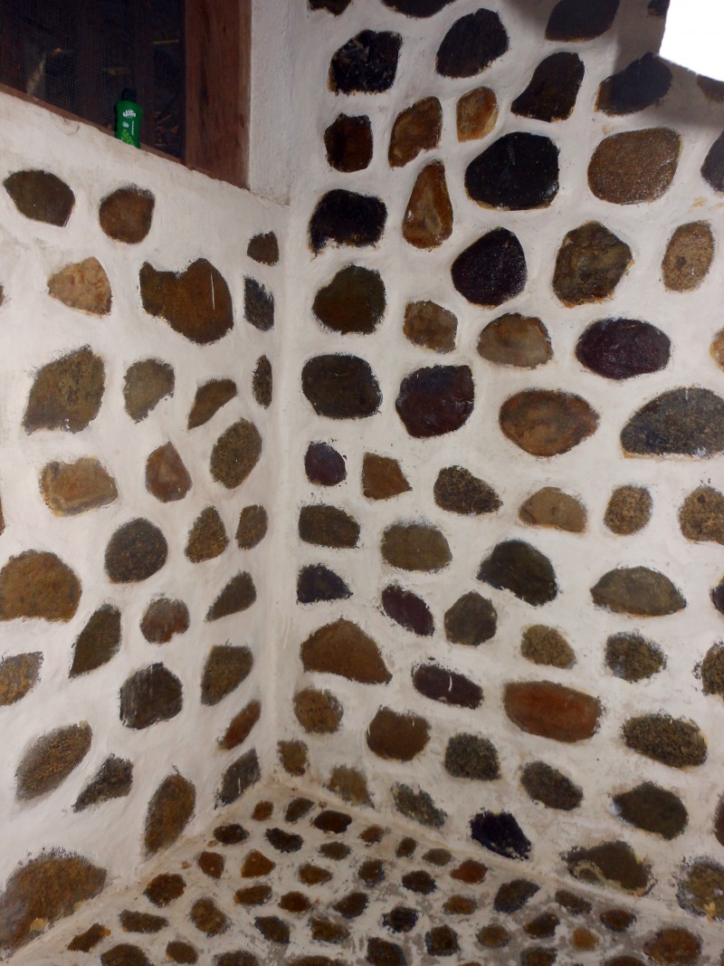 The shower at Jungle River Lodge.