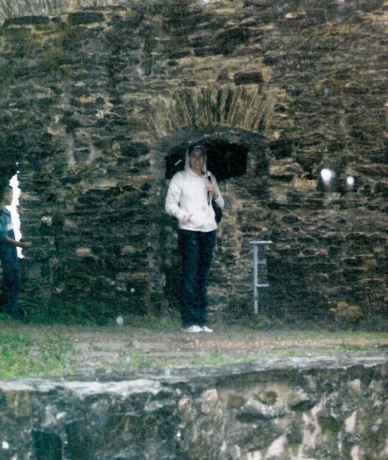Burg Rheinfels in St. Goar, Germany in the rain.