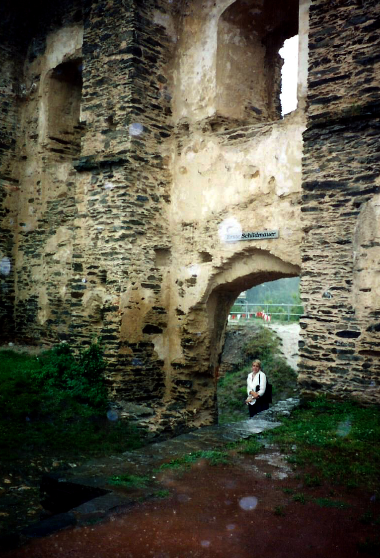 An arched doorway at Bug Rheinfels Castle in Sankt Goar, Germany