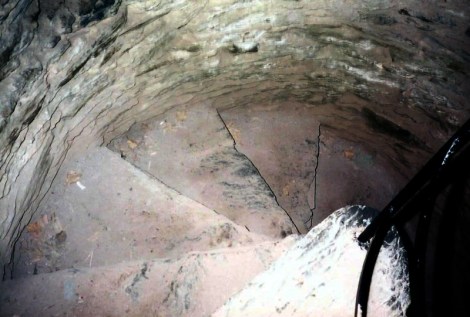 Stairs at Burg Rheinfels in St. Goar Germany