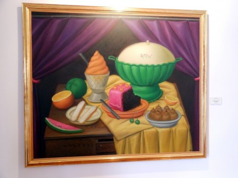 Chubby desserts at the Museo Botero in Bogota, Colombia