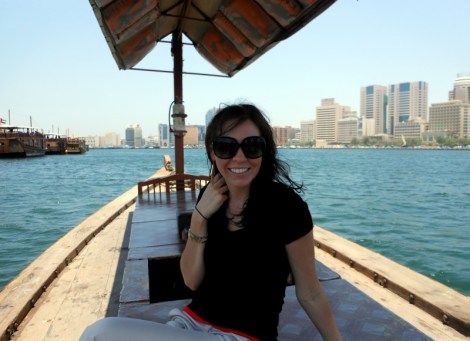 On the Dubai Creek in the breeze.