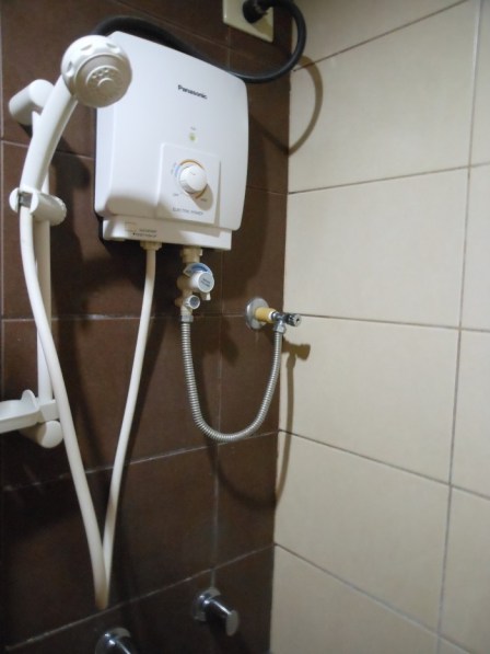 Hotel shower in Dumaguete, Philippines
