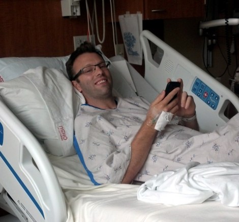 Andy at OHSU after surgery.