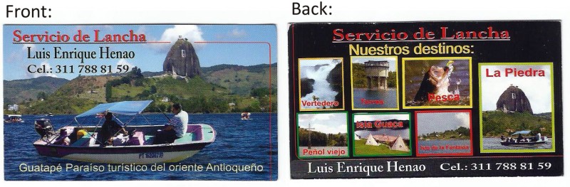 Guatape Boat Tour Information Card