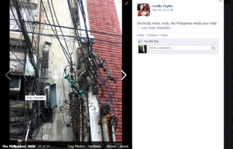 Power lines in Manila, Philippines.