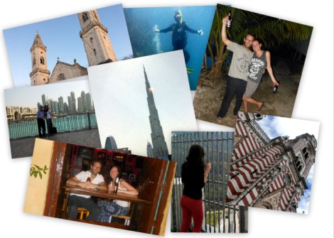 Travel photo collage 2013 to Germany, Colombia, Honduras, Dubai