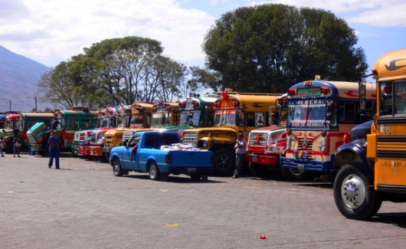 Antigua, Guatemala bus depot