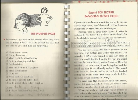 Ramona Quimby diary.